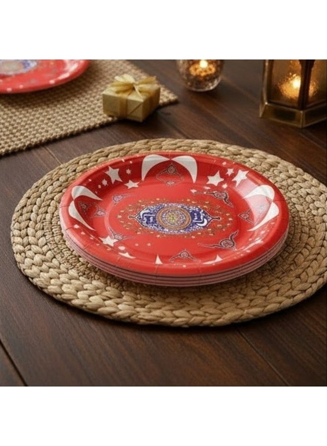 Ramadan Paper Plates 9 Inch – Set of 8 Decorative Plates for Iftar & Parties - Image 4